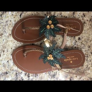 Kate Spade Palm Tree Thong Solana Sandals